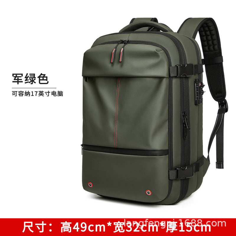 Vacuum backpack large capacity backpack waterproof vacuum compression backpack travel bag one-button vacuum compression backpack